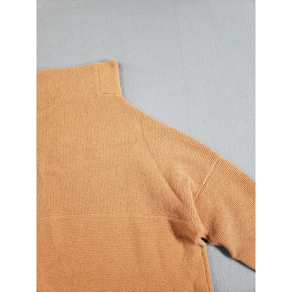 Free People Sweater Womens Large Brown Mock Neck Dolman Oversized Pullover Knit